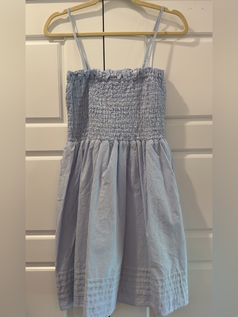 Womens American Eagle- Blue Smocked Sundress with Removable/adjustable  Straps